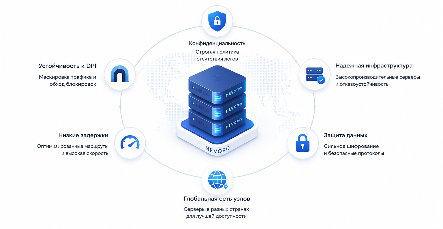 Архитектура серверов Nevoro VPN