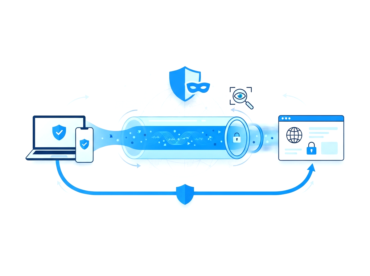 Схема маскировки трафика VLESS Reality под TLS-сессию